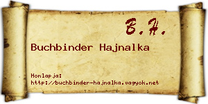 Buchbinder Hajnalka névjegykártya